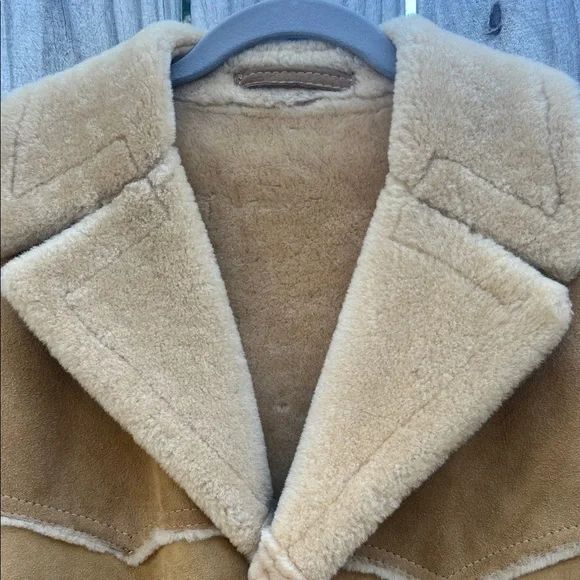 Vintage Sawyer of Napa Men's Tan Shearling Jacket Size 38 - Picture 2 of 16